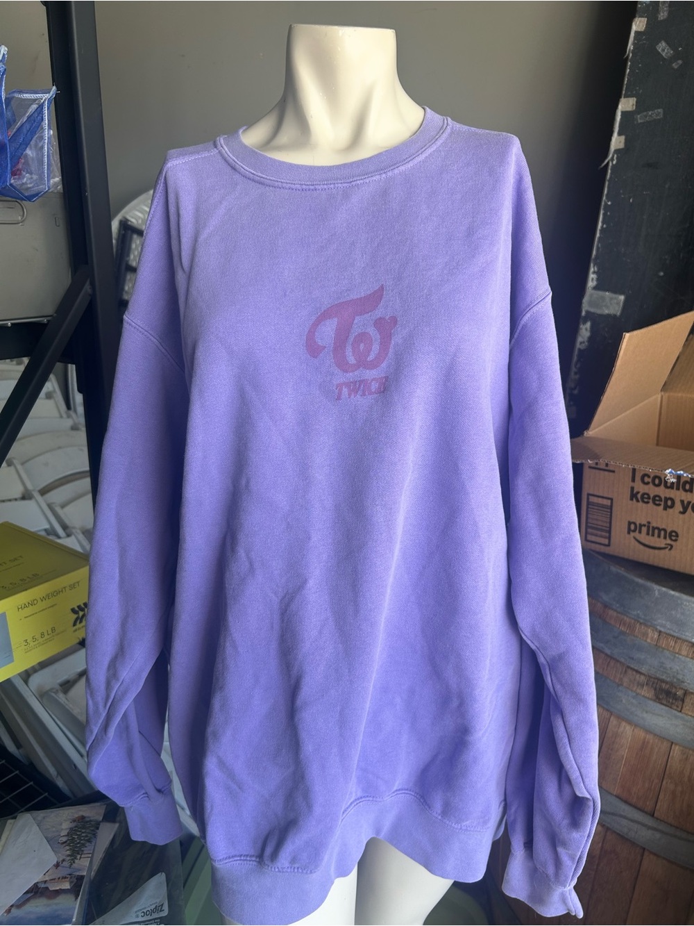 Twice purple crewneck size large as is condition kpop
